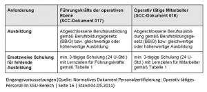 CCS Eingangsvoraussetzungen